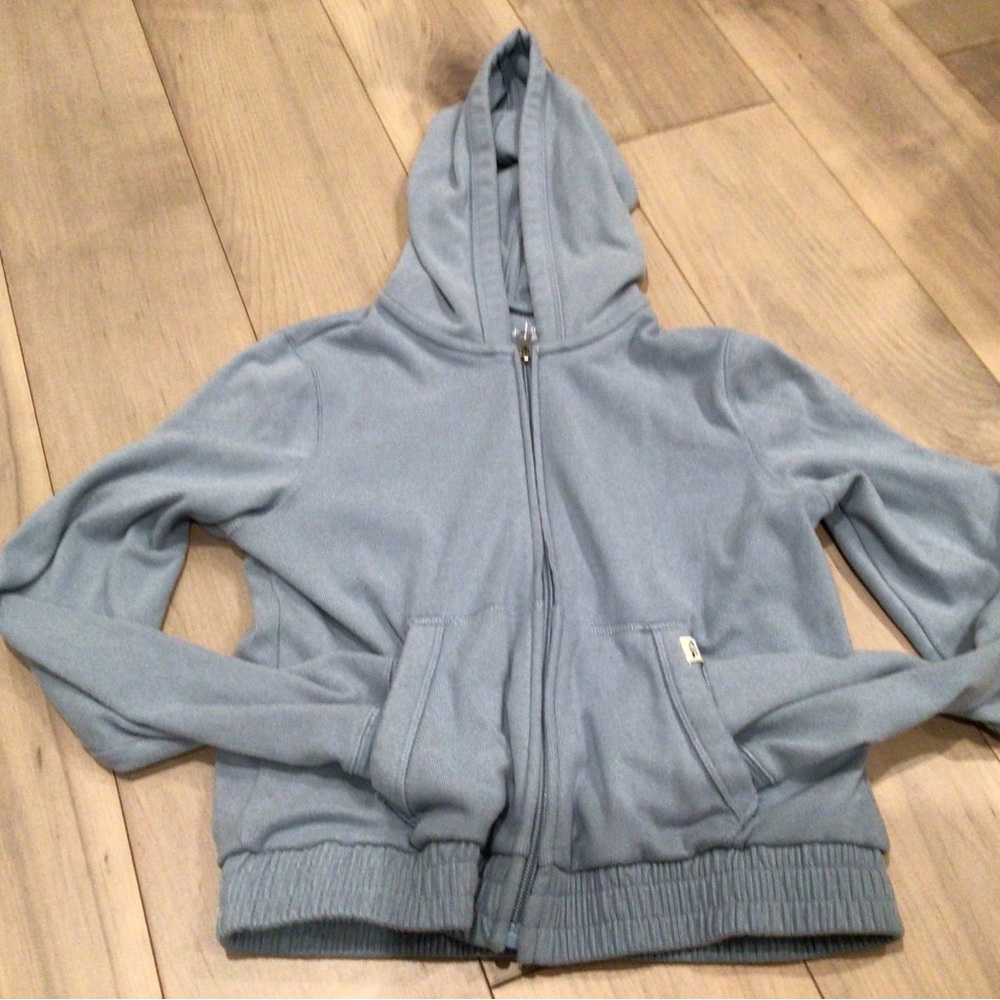 Girls Light Blue Hooded Jacket From Abercrombie and Fitch Size 11/12 kids